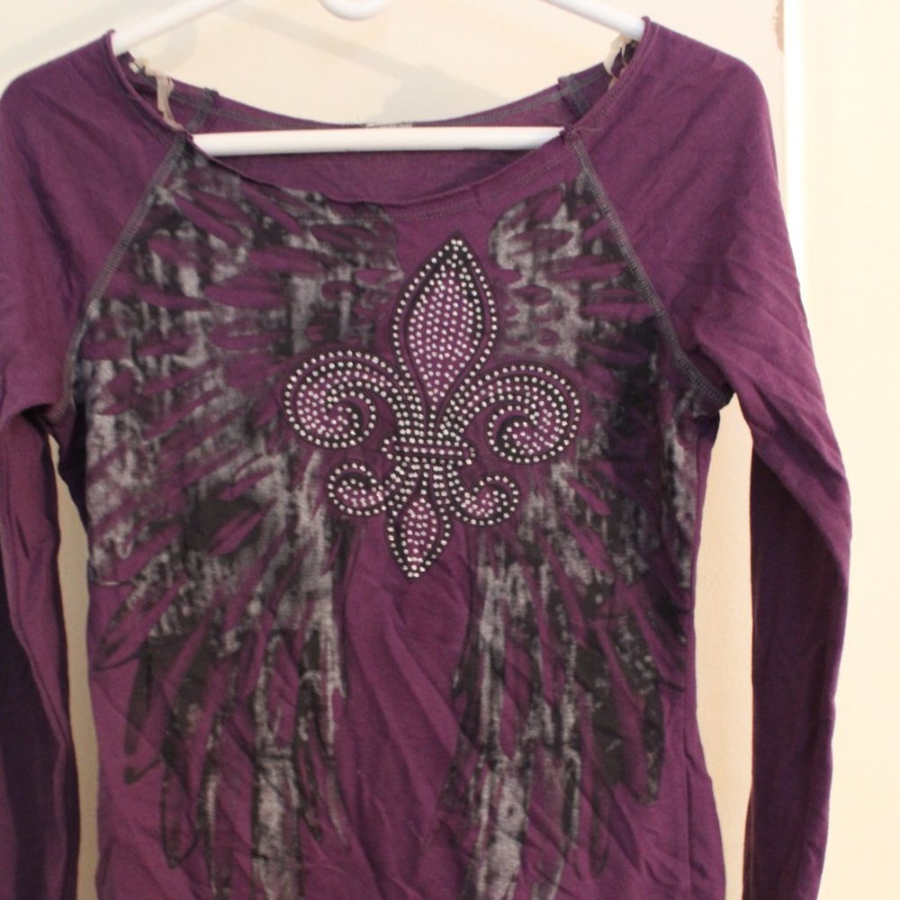 Long Sleeve Purple Top